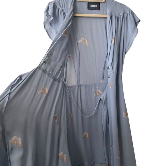 Reformation Sandra Kuren Crane Butterfly Print Maxi Dress Size S - Picture 7 of 16